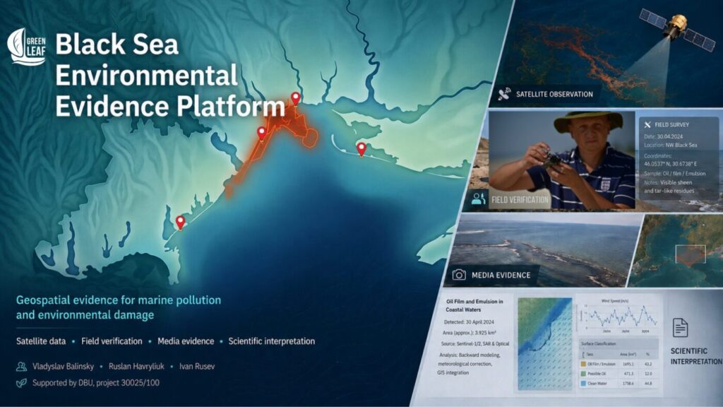 The Black Sea Environmental Evidence Platform combining mapped incidents, satellite data and field verification